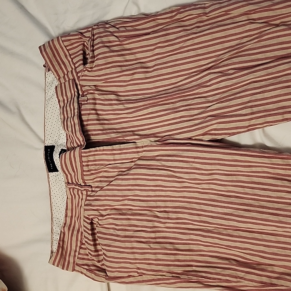 Women's dress pants, size 4, pink and cream stripes made by Limited